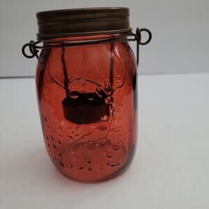 Red Mason Jar Lantern
